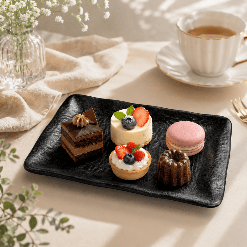 2Pack 32 x 21cm Black Melamine Serving Plate Rectangular Dish Lightweight Tableware Appetiser Plate Sushi Plate - Birmingham Toys & More