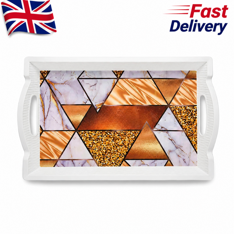 Large Serving Tray with Grip Handles – Breakfast in Bed, Tea & Food Prep