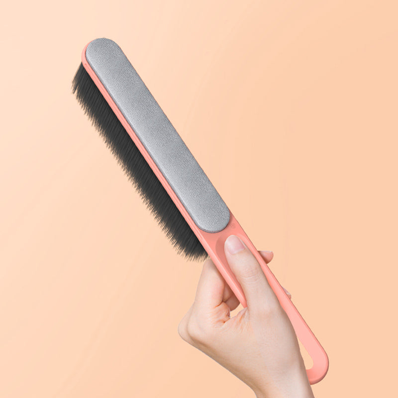 Double Sided Bed Cleaning Brush Pink - in hand
