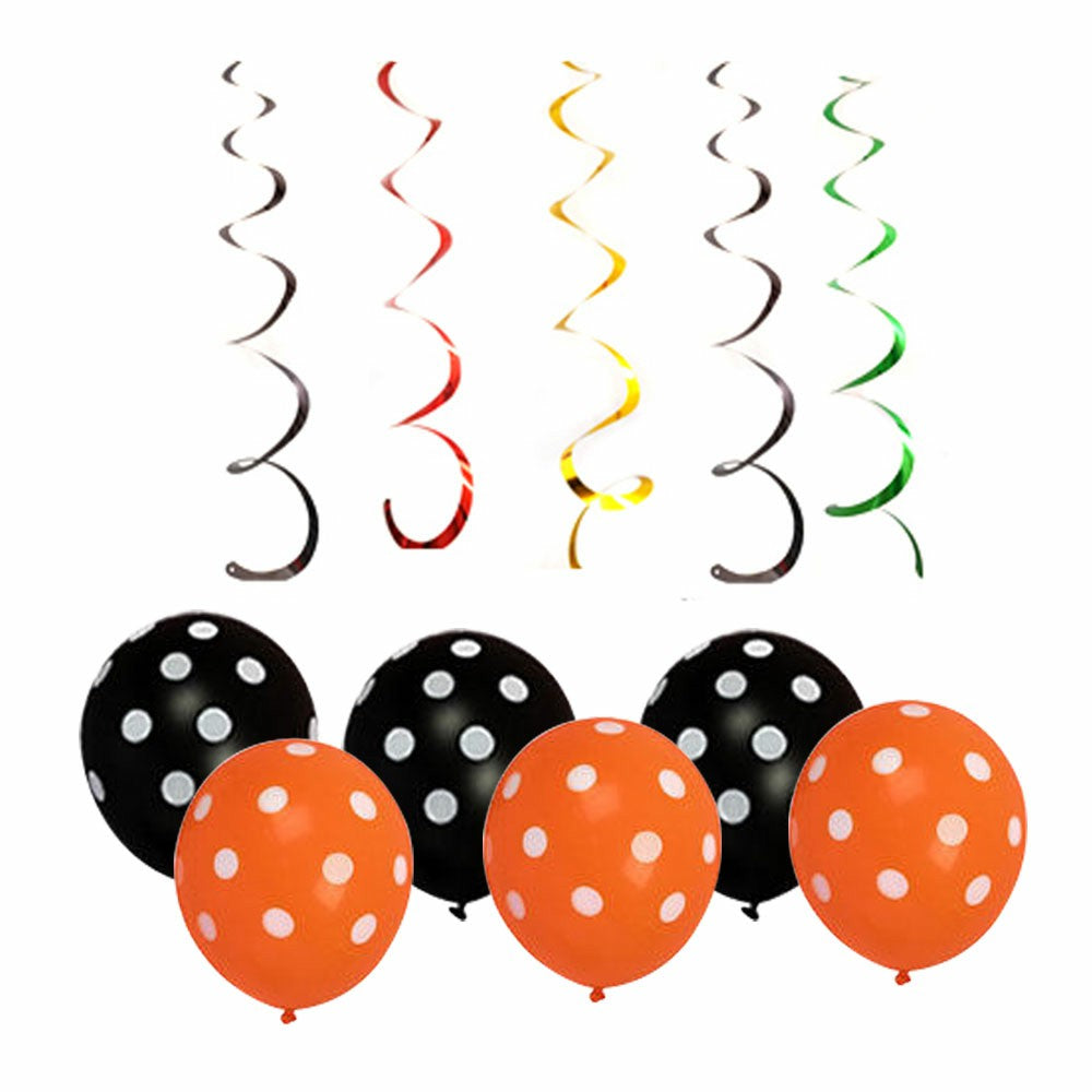 Halloween Party Balloon Decoration Kit – Bat, Latex Balloons, Tassels & Letters