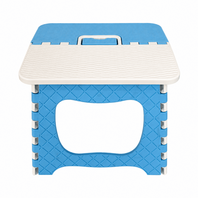 Blue Heavy Duty Folding Step Stool with Carry Handle Foldable Useful Camping Stool - Birmingham Toys & More