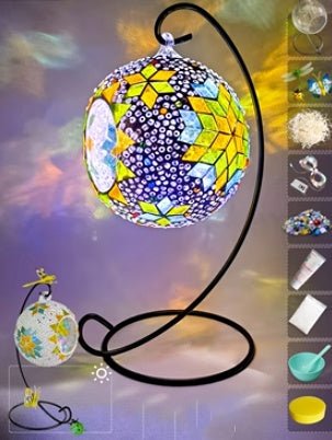 DIY Hanging Menorah Lamp Mosaic Handmade Glass Children's Puzzle Homemade Toys - Birmingham Toys & More