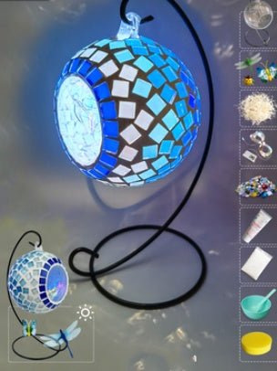 DIY Hanging Menorah Lamp Mosaic Handmade Glass Children's Puzzle Homemade Toys - Birmingham Toys & More