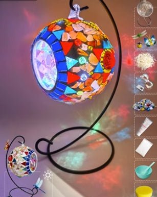 DIY Hanging Menorah Lamp Mosaic Handmade Glass Children's Puzzle Homemade Toys - Birmingham Toys & More