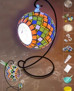 DIY Hanging Menorah Lamp Mosaic Handmade Glass Children's Puzzle Homemade Toys - Birmingham Toys & More