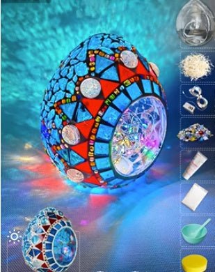 DIY Hanging Menorah Lamp Mosaic Handmade Glass Children's Puzzle Homemade Toys - Birmingham Toys & More