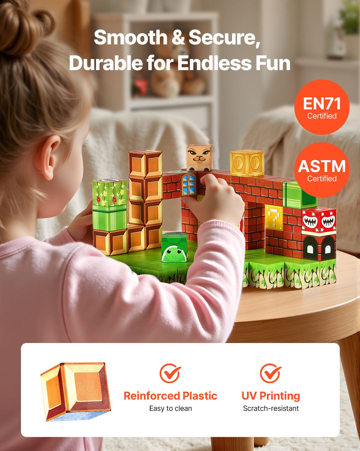 Magnetic Blocks, 100 PCS Magnet Blocks Set, Magnetic Building Cubes For Kids, STEM Montessori Sensory Toys For Christmas Birthday Gift, Construction Stacking Toy For Ages 3 And Years Old Boys & Girls - Birmingham Toys & More