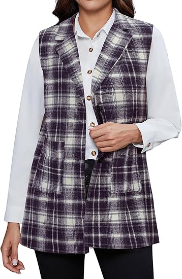Plaid Waistcoat | Classic Check Vest for Men & Women - Birmingham Toys & More