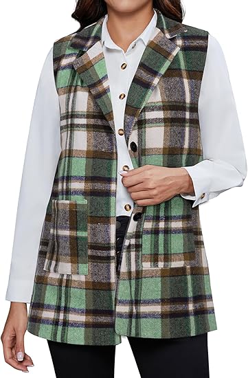 Plaid Waistcoat | Classic Check Vest for Men & Women - Birmingham Toys & More