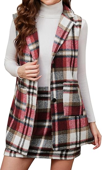 Plaid Waistcoat | Classic Check Vest for Men & Women - Birmingham Toys & More
