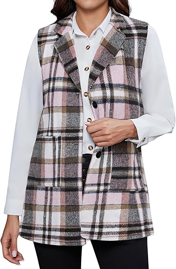 Plaid Waistcoat | Classic Check Vest for Men & Women - Birmingham Toys & More