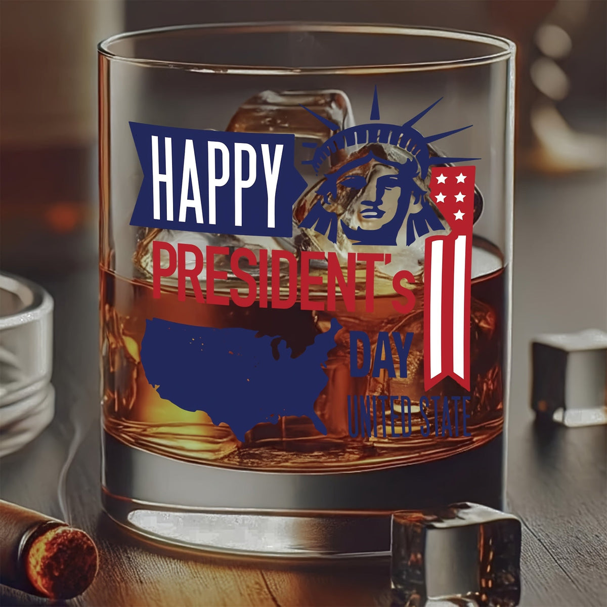 Presidents Day Mothers Day Whiskey Glass - Birmingham Toys & More