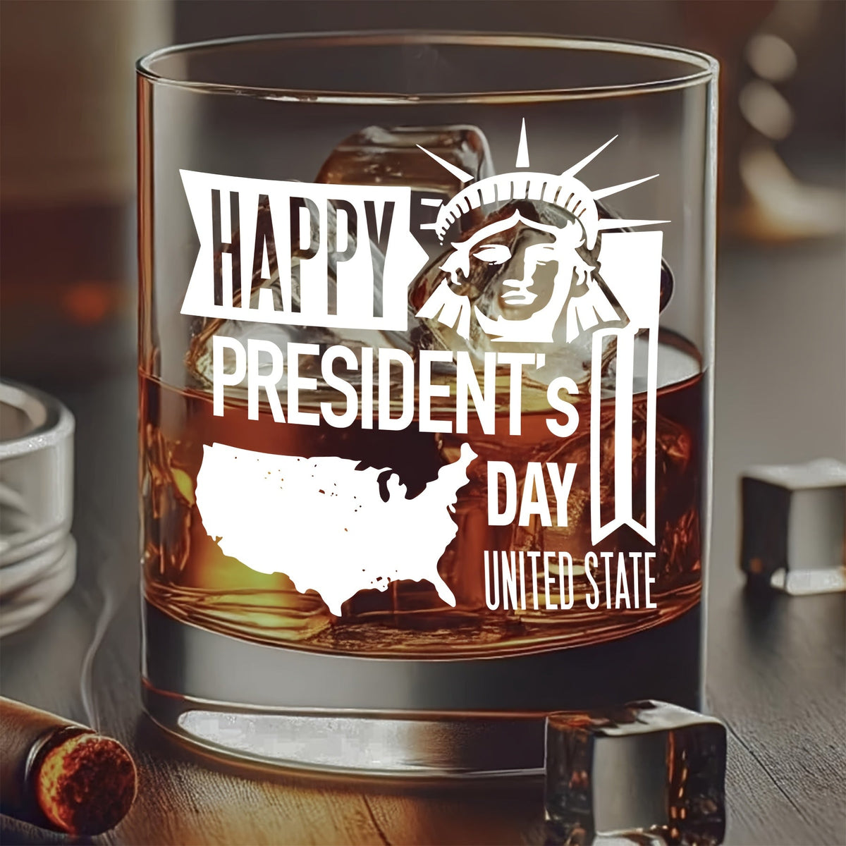 Presidents Day Mothers Day Whiskey Glass - Birmingham Toys & More