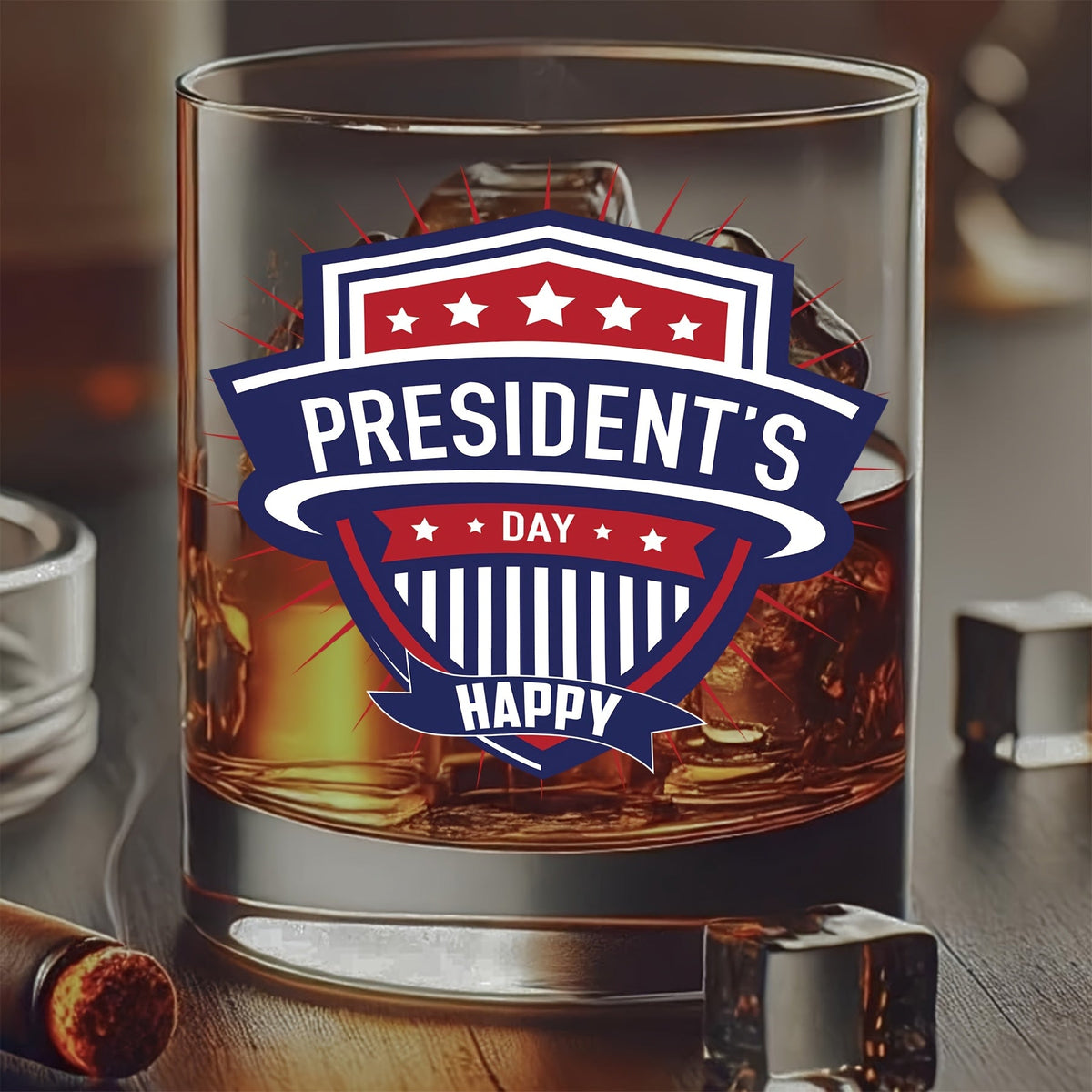 Presidents Day Mothers Day Whiskey Glass - Birmingham Toys & More