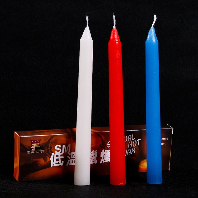 Three Red, White And Blue Low-temperature Unironed Candles - Birmingham Toys & More