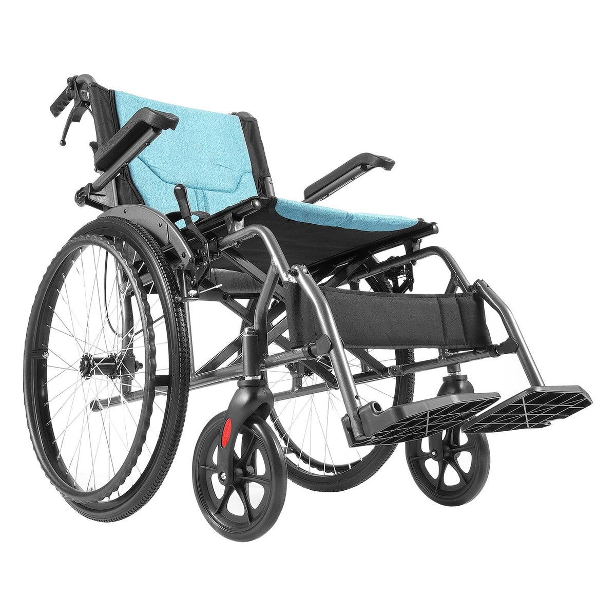 Wheelchair, Durable Aluminum Alloy Ultra-Lightweight Wheelchairs, Portable Wheelchair With Flip-Back Desk-Length Arms, 3-Position Adjustable Footrests, 18-Inch Wide Seat, 250lbs Weight Capacity - Birmingham Toys & More