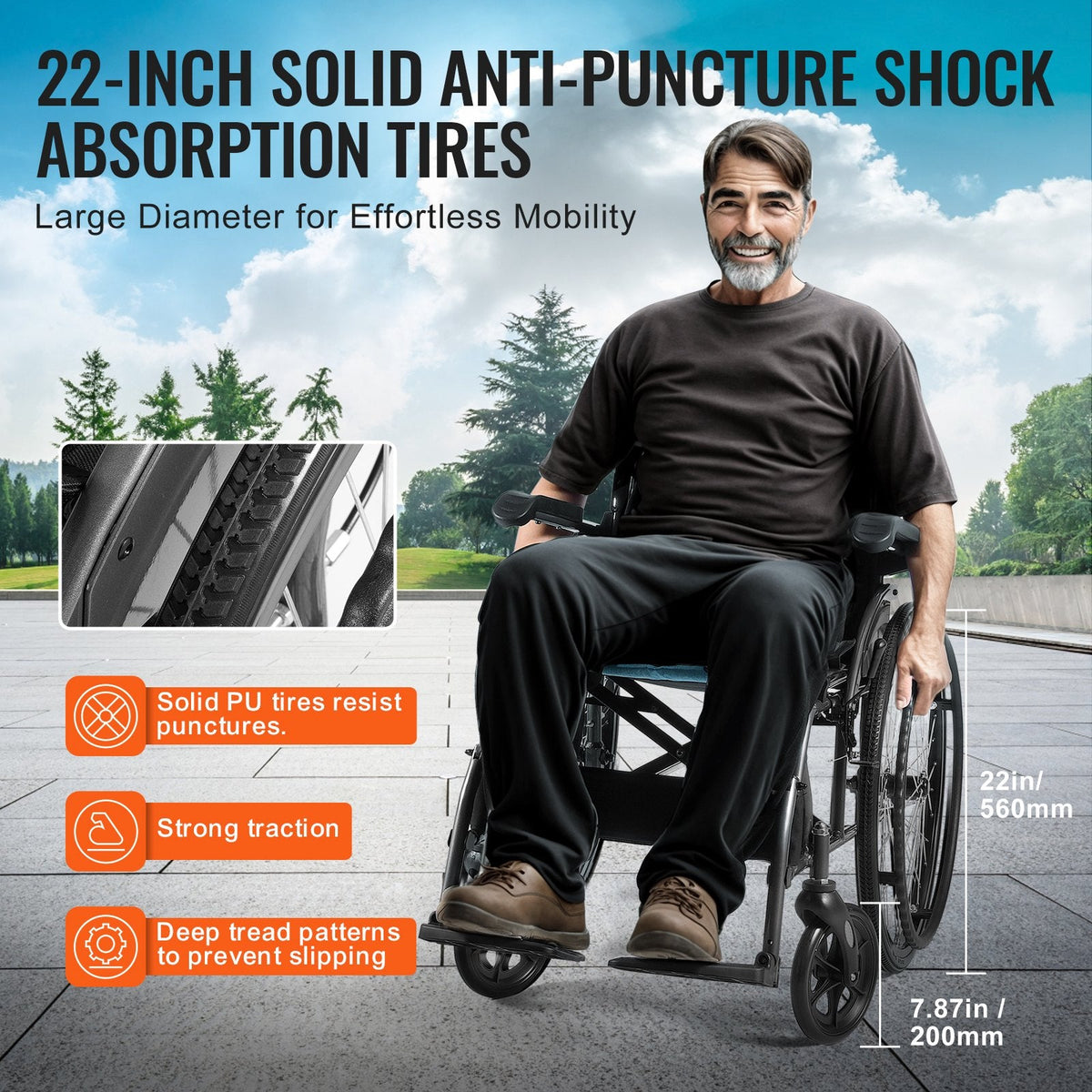 Wheelchair, Durable Aluminum Alloy Ultra-Lightweight Wheelchairs, Portable Wheelchair With Flip-Back Desk-Length Arms, 3-Position Adjustable Footrests, 18-Inch Wide Seat, 250lbs Weight Capacity - Birmingham Toys & More
